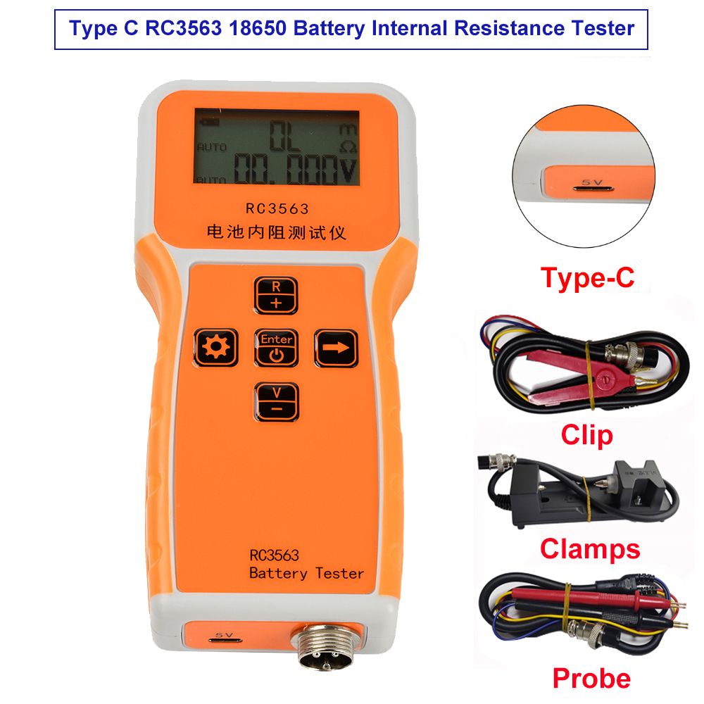 RC3563 18650 Battery Internal  - огляд і ціна Battery Internal Resistance Tester Four Wire