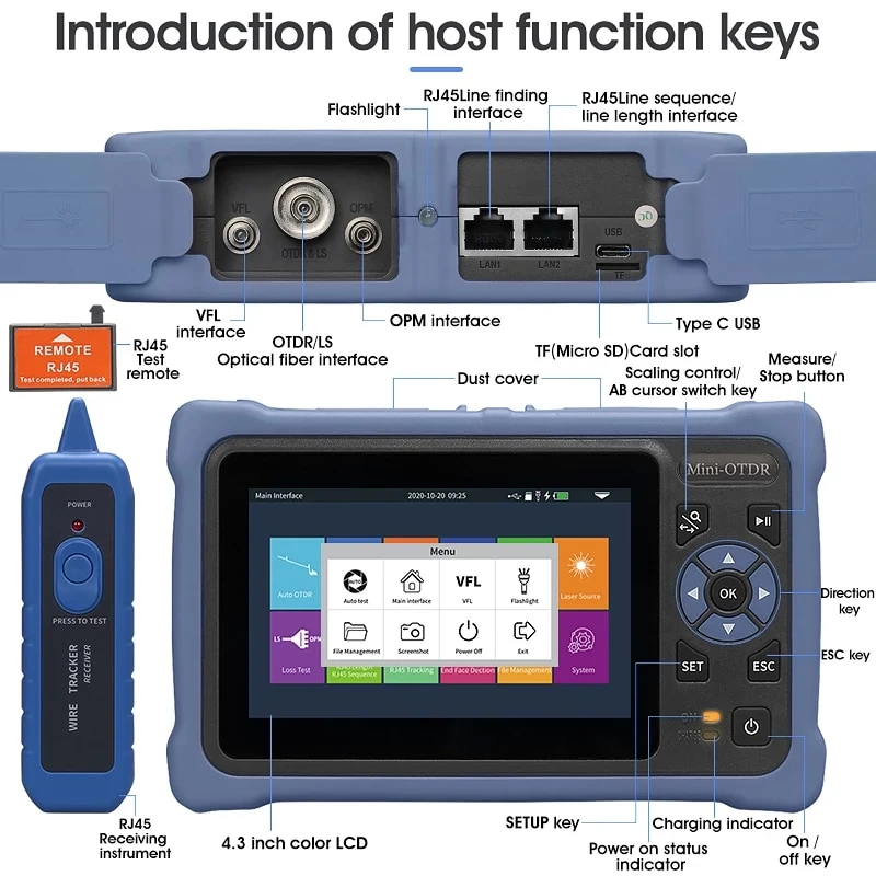 Novker 12-in-1 Mini OTDR NK400 - огляд і ціна Optical Time Domain Reflectometer Otdr 1310 1550Nm