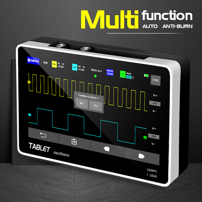 FNIRSI 1013D Dual Channel Tabl - огляд і ціна Handheld Tablet Oscilloscope Touchscreen 100Mhz