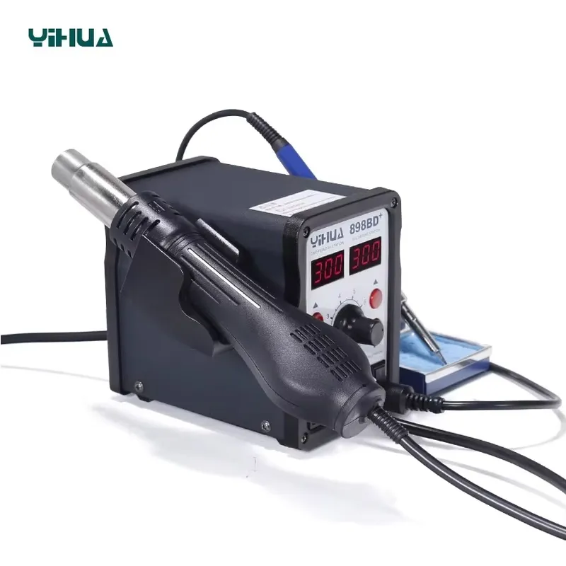 YIHUA 898BD+ 220V 2 in 1 Digit - огляд і ціна Smd Rework Station Hot Air Soldering 2 In 1